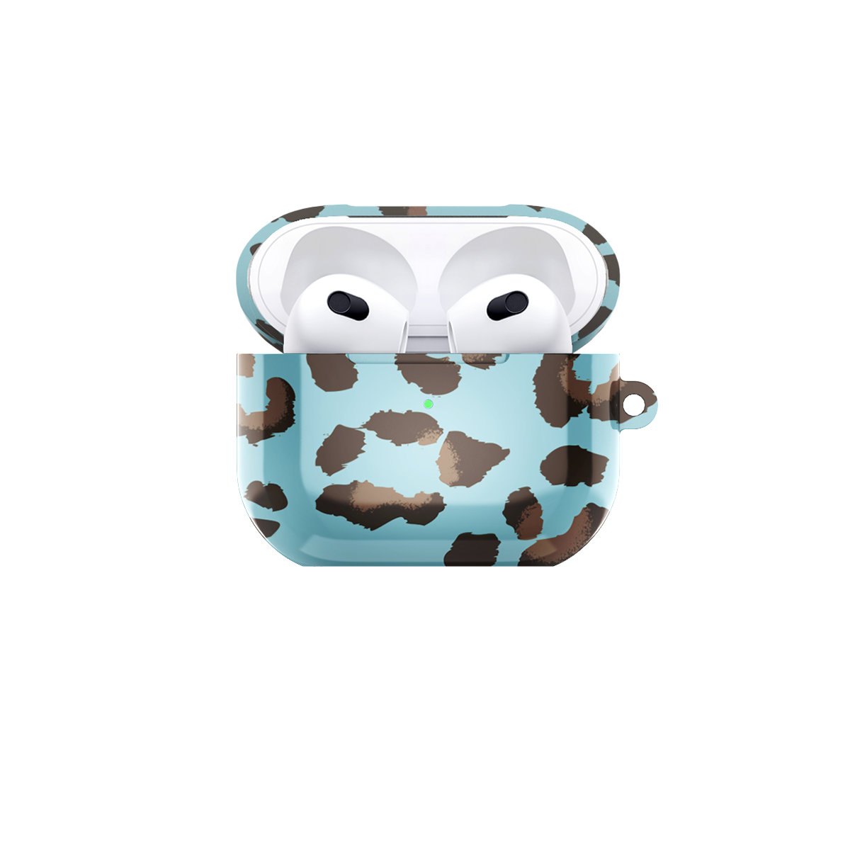 Leopard Print Blue Airpods Case