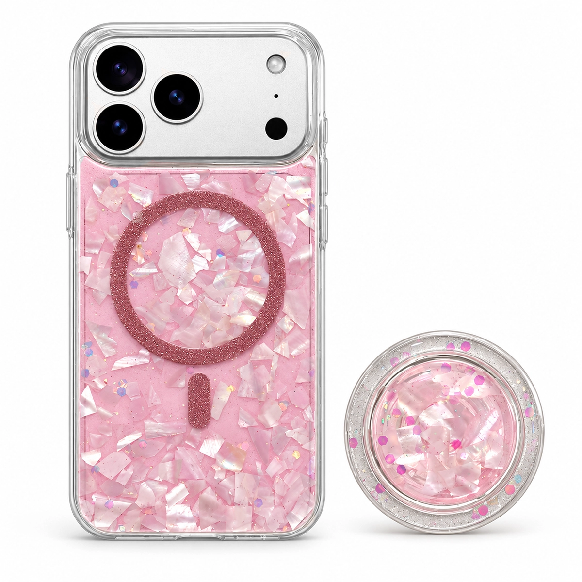 Opaline|White MagSafe Phone Case Grip Set
