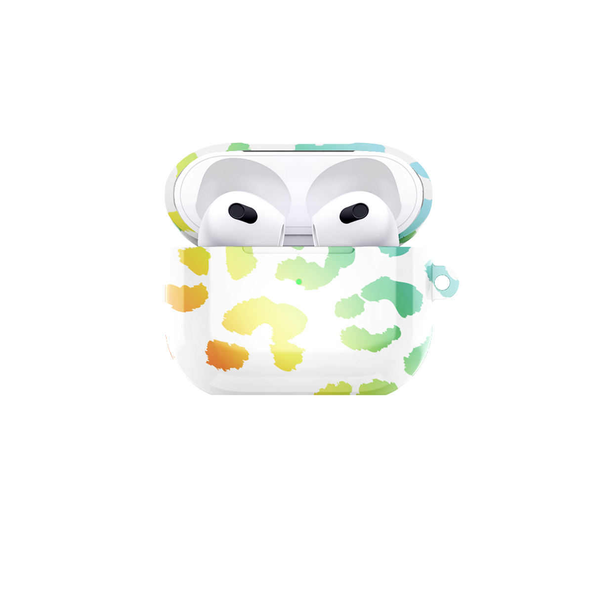 Leopard Print White Airpods Case