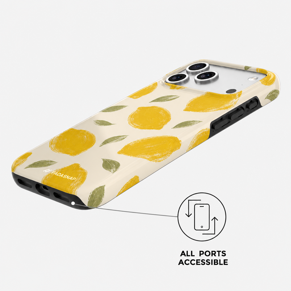 Yellow Lemon MagSafe Phone Case Grip Set