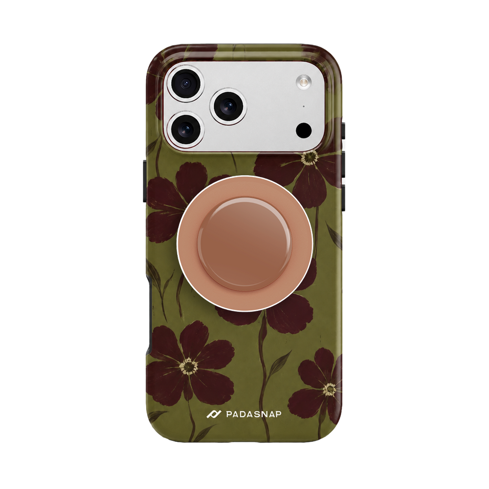 Olive Bloom MagSafe Phone Case Grip Set