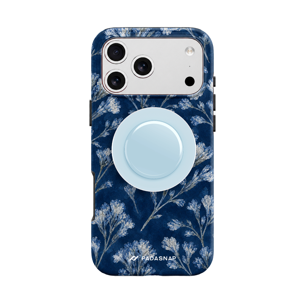 Indigo Bloom MagSafe Phone Case Grip Set