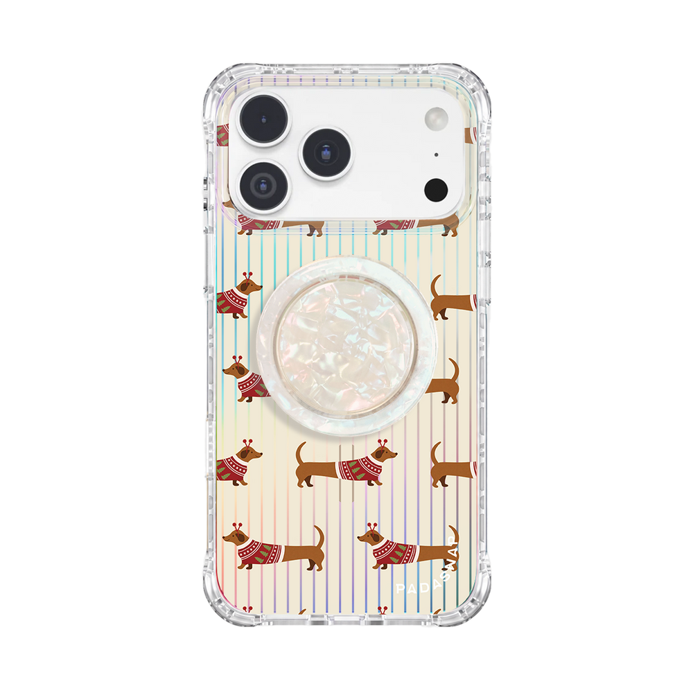 Christmas Dachshund MagSafe Phone Case Grip Set