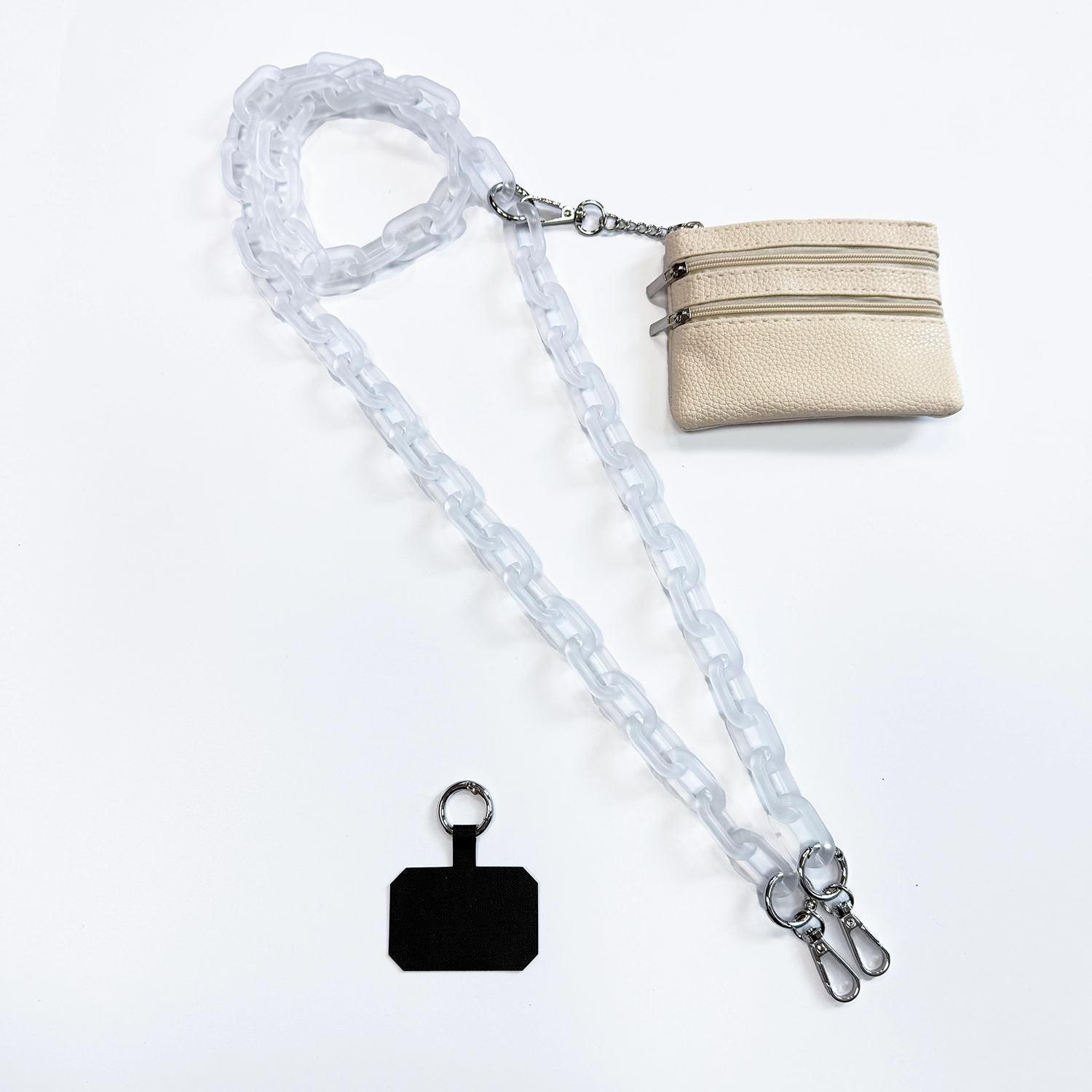 Stardust Glitter | Clear MagSafe Phone Case Grip Crossbody Chain Set