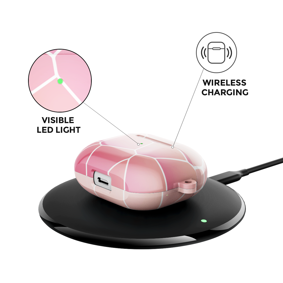 Vacay Glow Pink Airpods Case