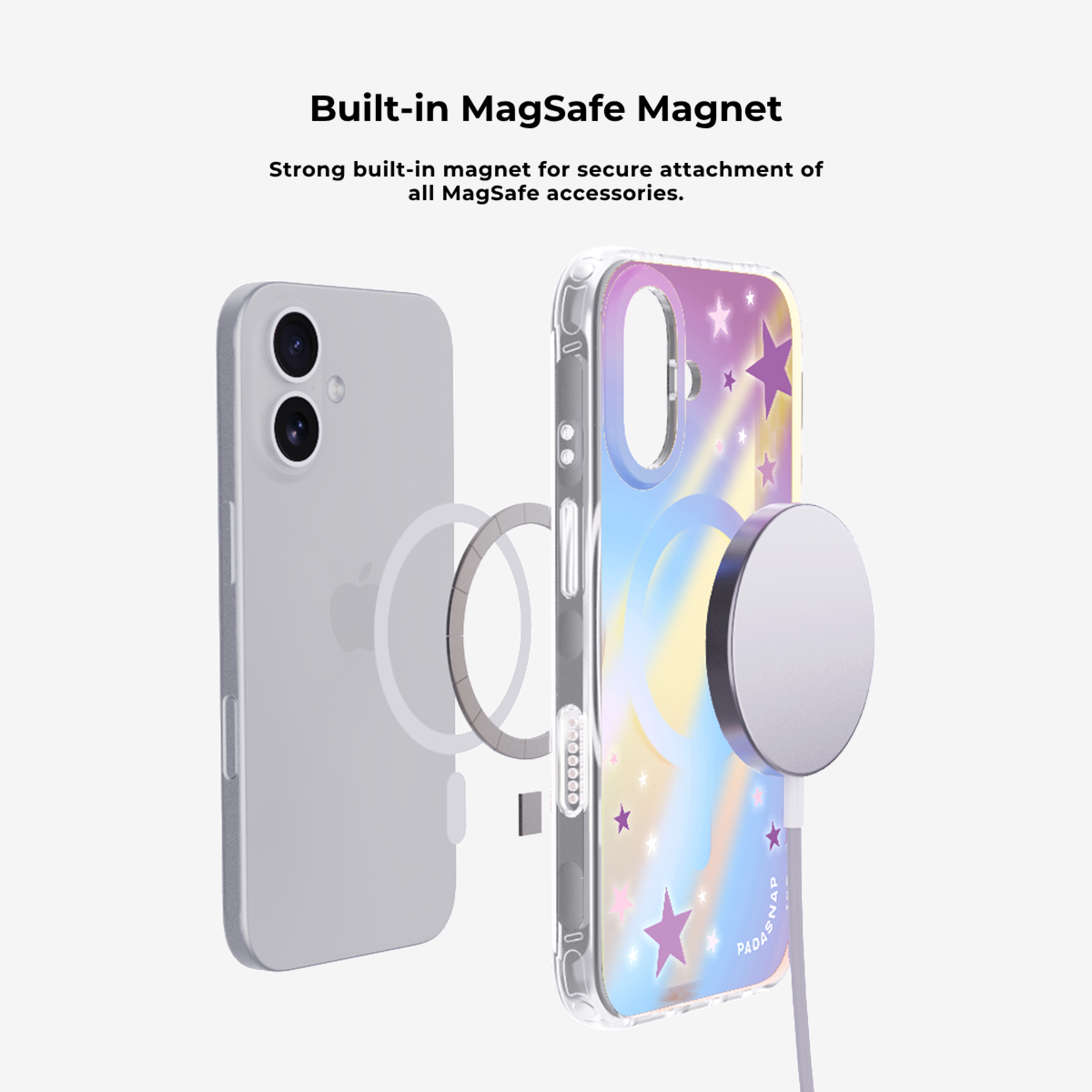 Cosmic Shards | Purple MagSafe Phone Case Grip Set