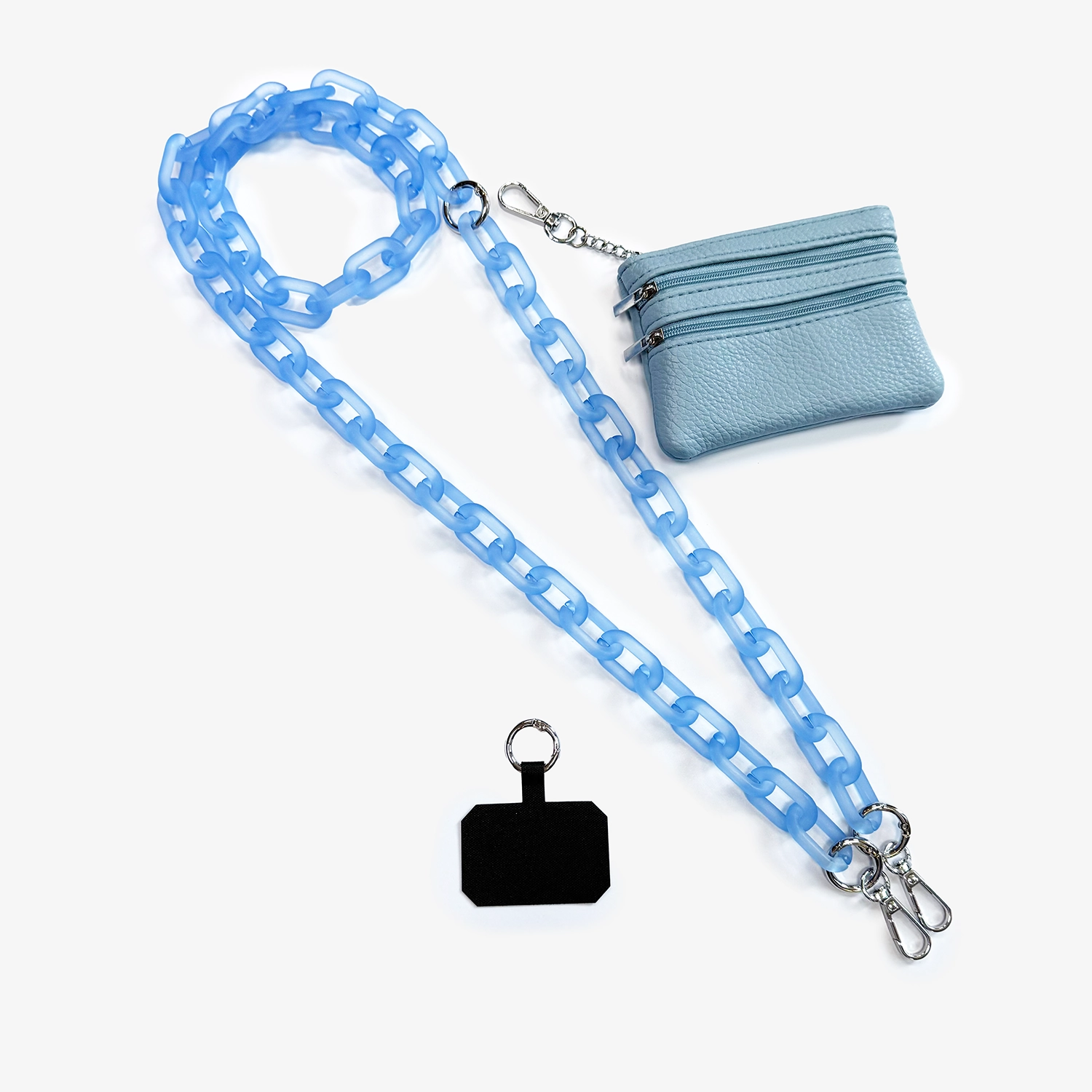Stardust Glitter | Clear MagSafe Phone Case Grip Crossbody Chain Set