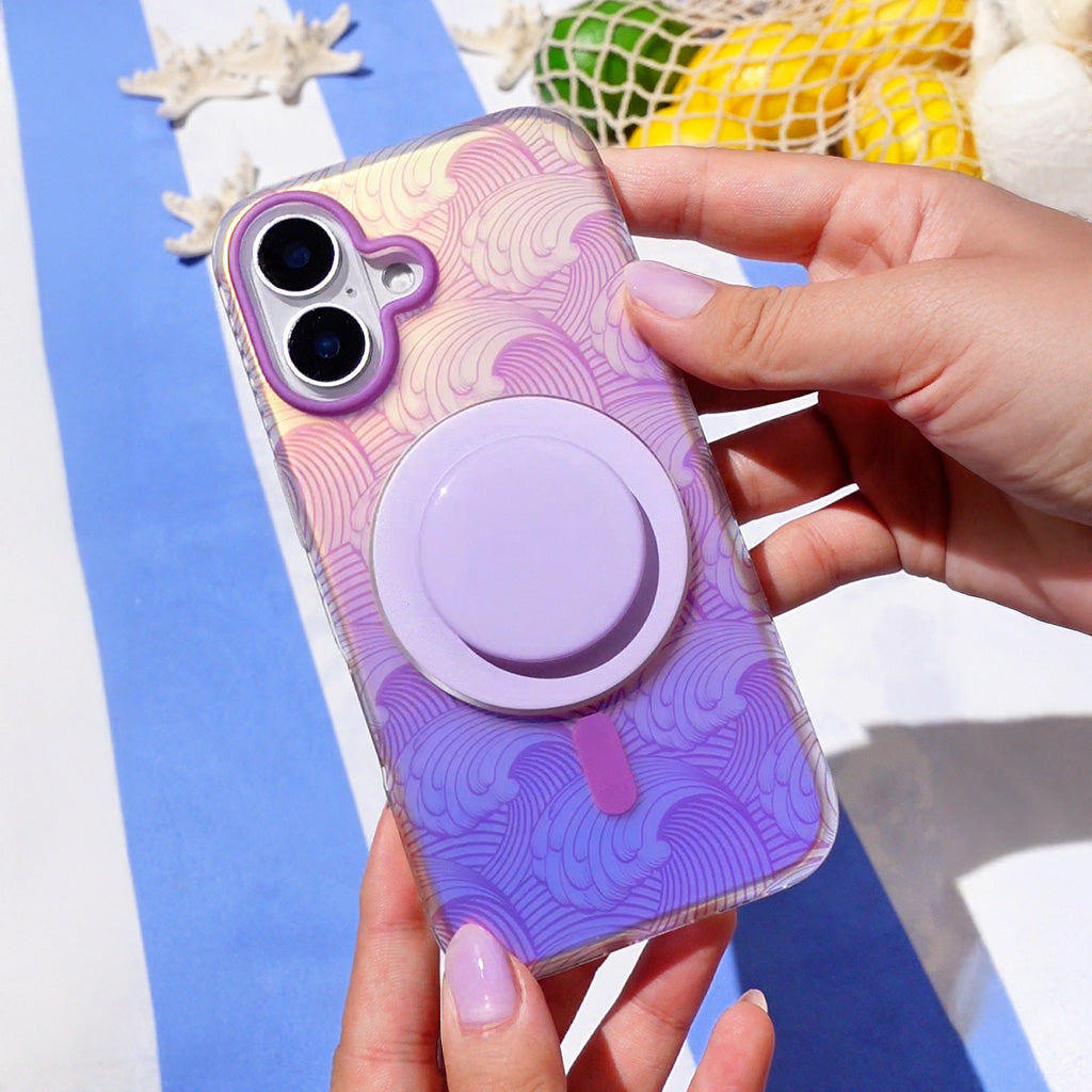 Sea Vibe | Pink MagSafe Phone Case Grip Set
