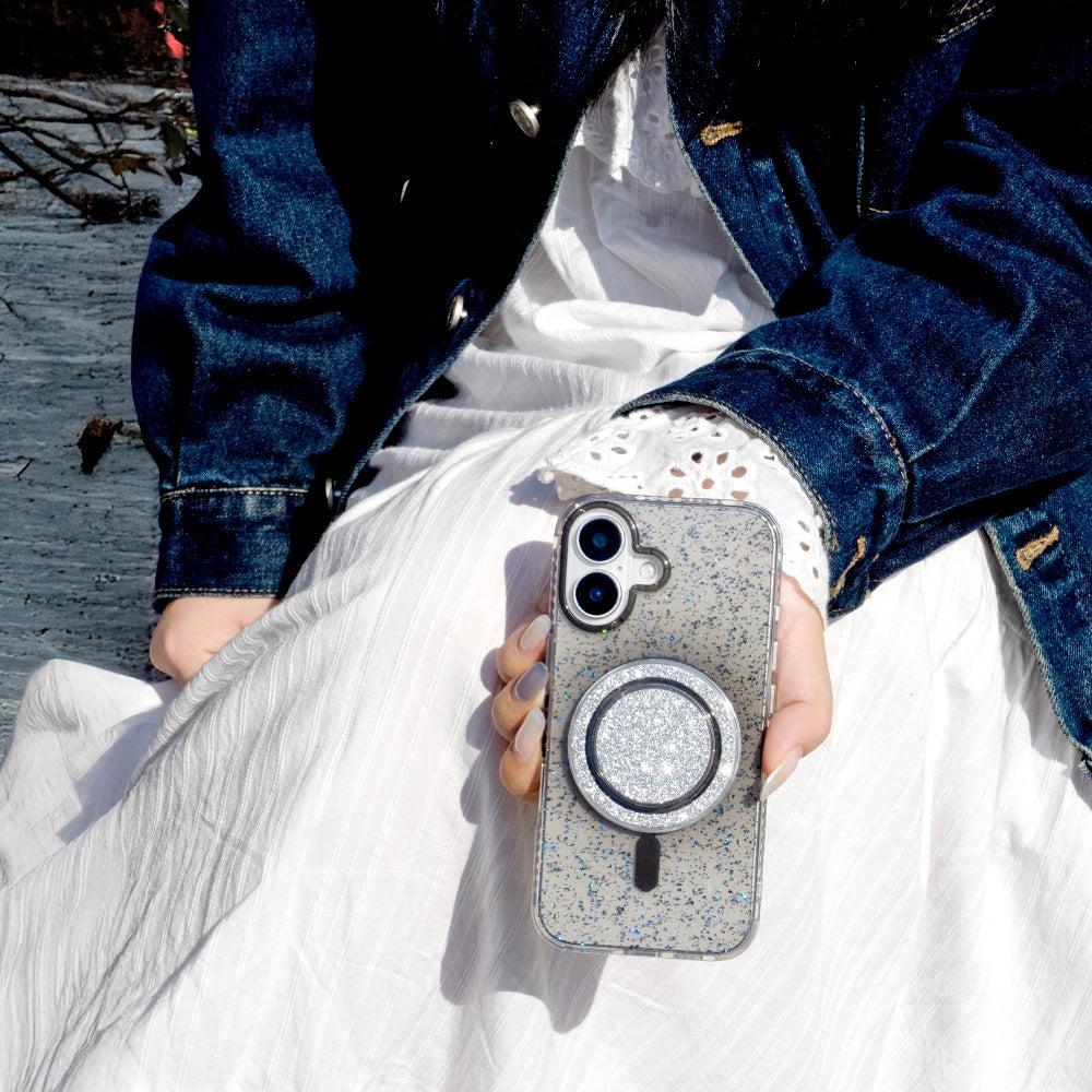 Gradient Glitter | Translucent MagSafe Phone Case Grip Set