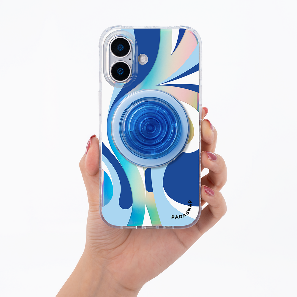 Luminous Strokes | Blue MagSafe Phone Case Grip Set