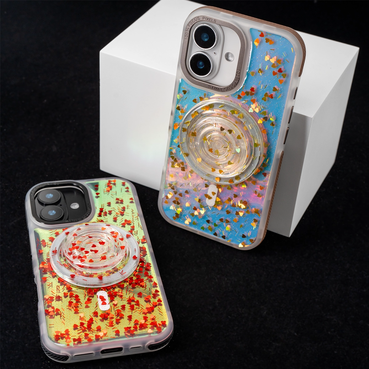 Laser Heart | MagSafe Phone Case Grip Set