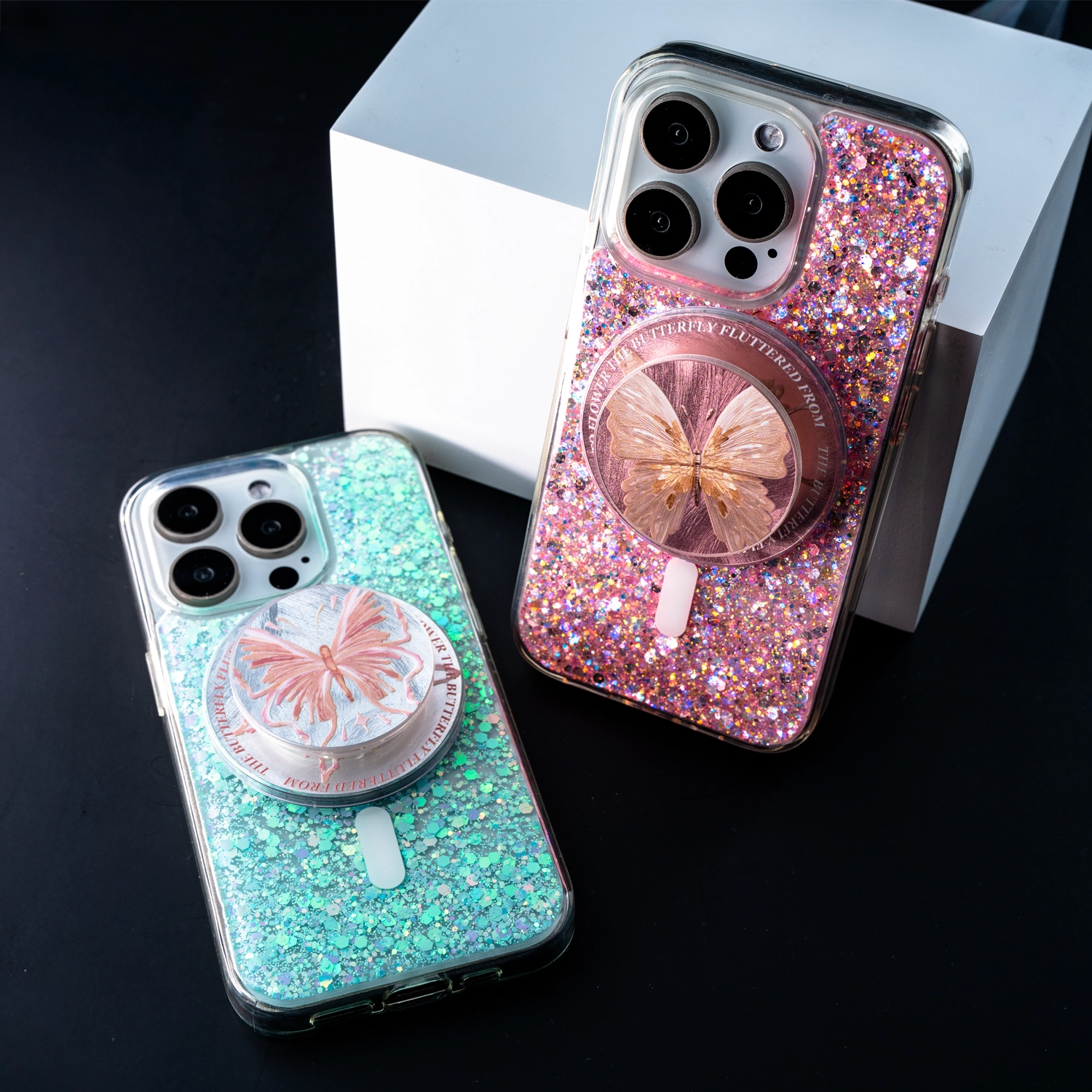 Dragon Butterfly MagSafe Grip With Mirror