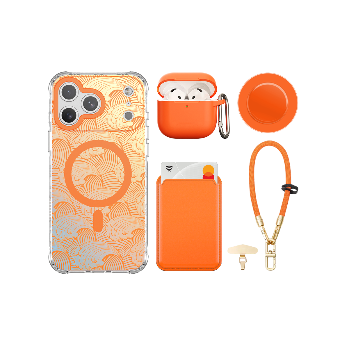 Sea Whisper Orange iPhone Bundle Set
