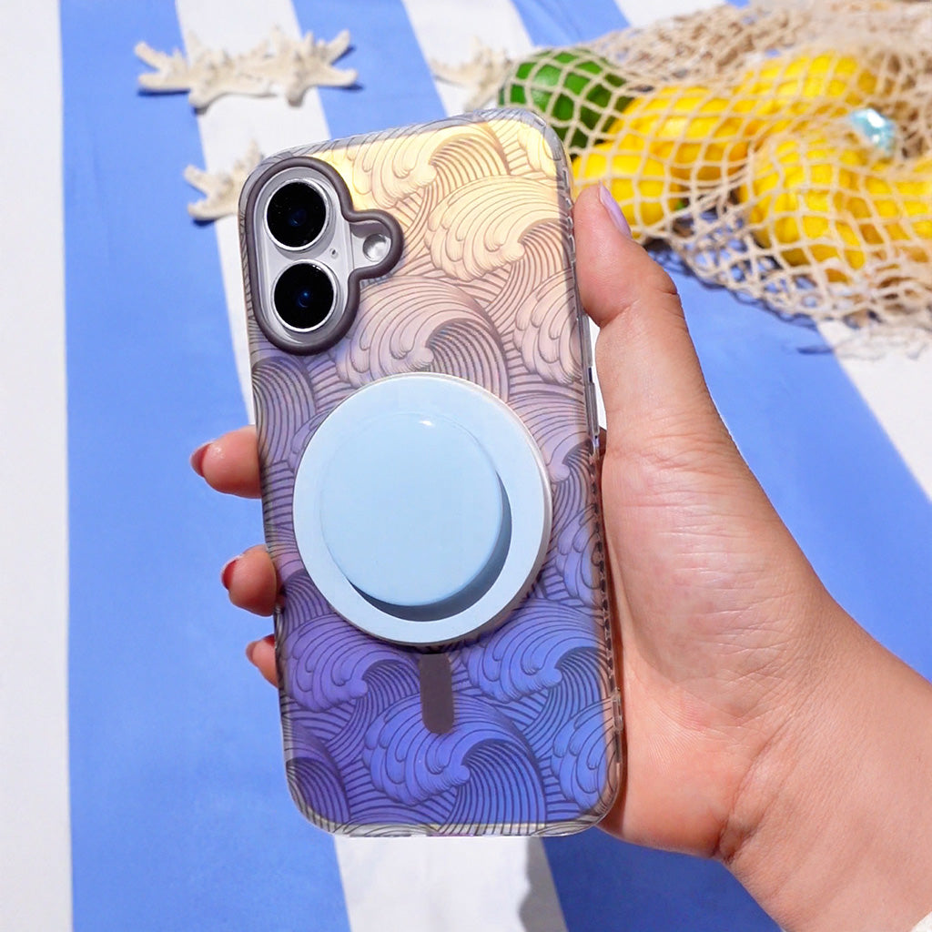 Sea Vibe | Pink MagSafe Phone Case Grip Set