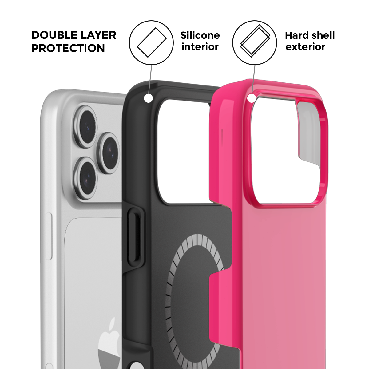 MonoTone | Rose MagSafe Phone Case Grip Set