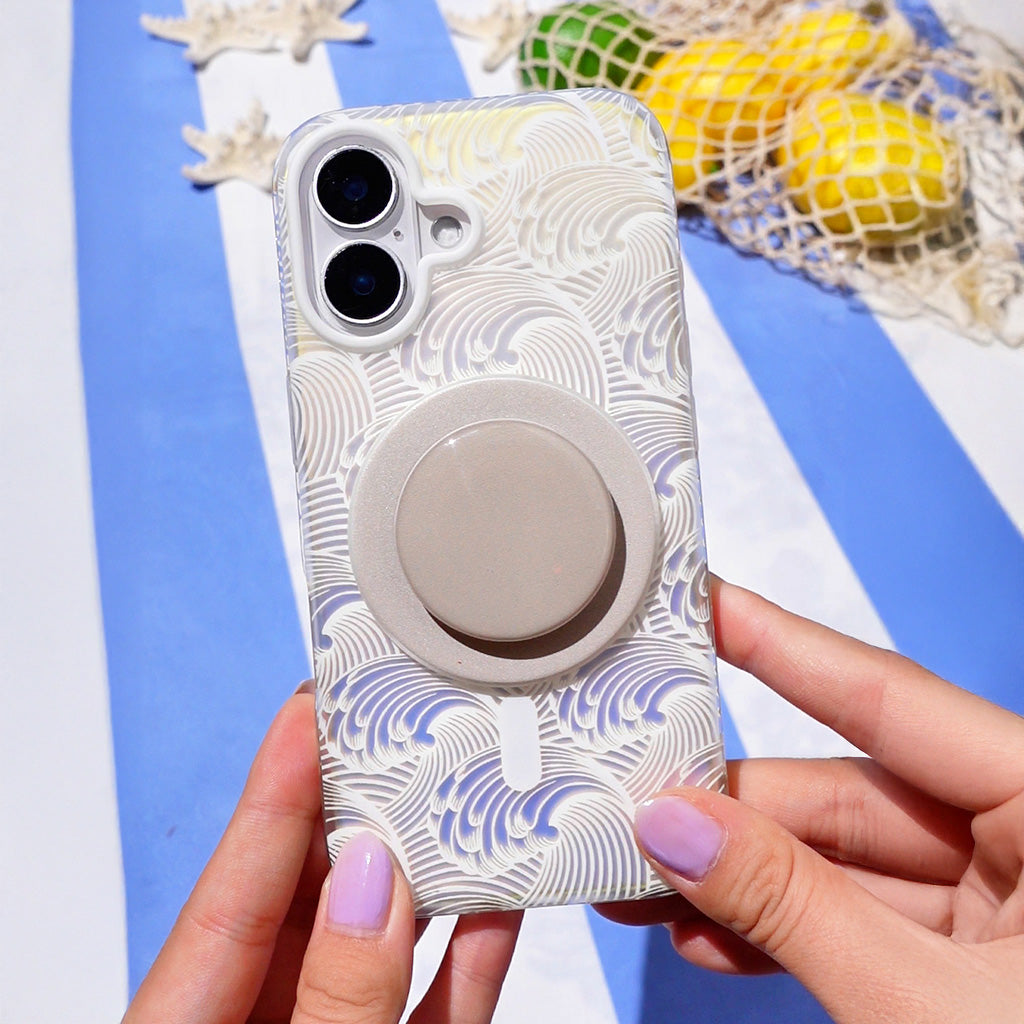 Sea Vibe | Pink MagSafe Phone Case Grip Set