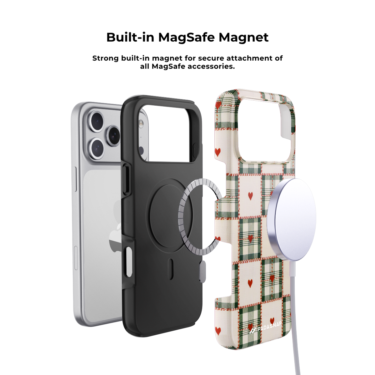 Festive Linen Christmas | MagSafe Phone Case Grip Set