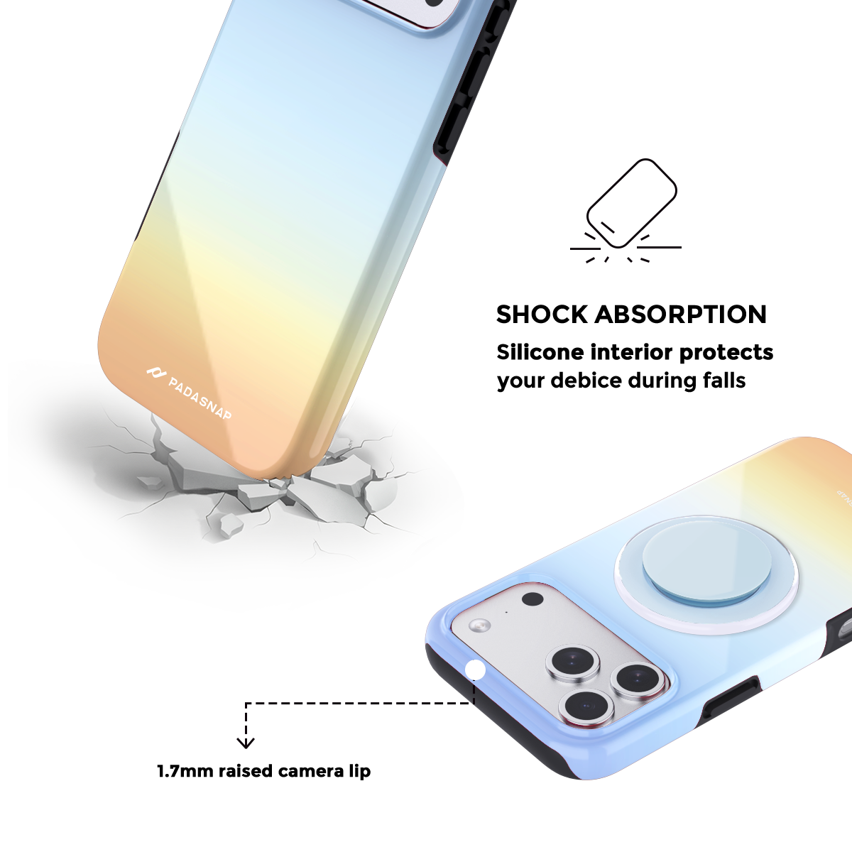 Sunrise MagSafe Phone Case Grip Set