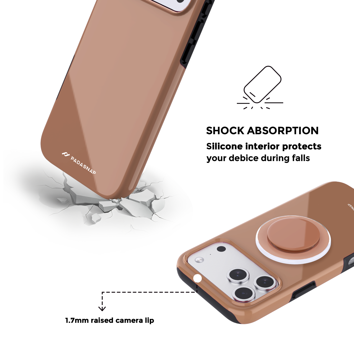 MonoTone | Rose MagSafe Phone Case Grip Set