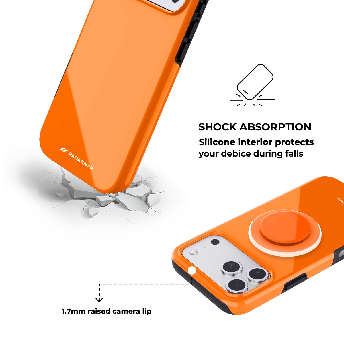 MonoTone | Orange Brown MagSafe Phone Case Grip Set