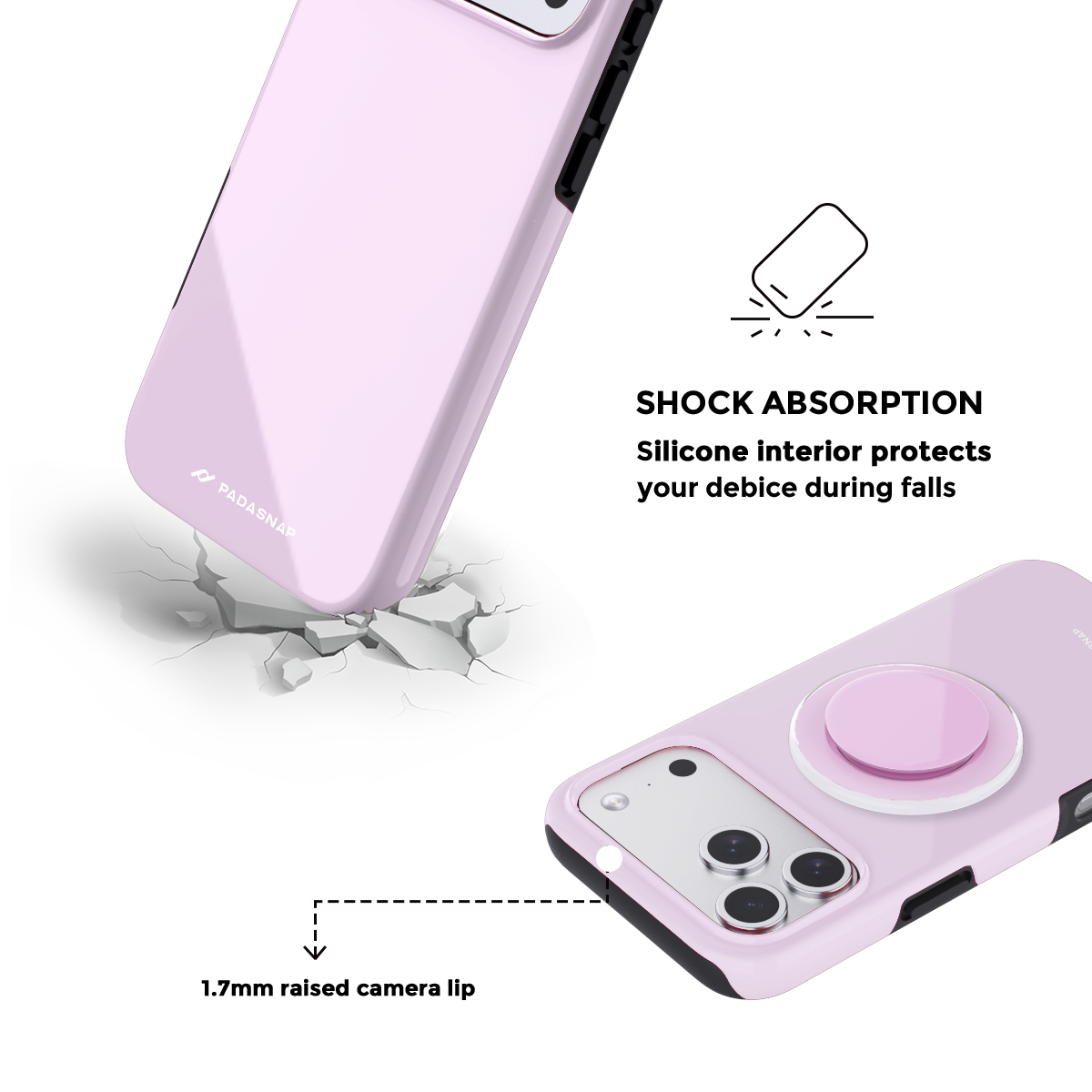 MonoTone | Rose MagSafe Phone Case Grip Set