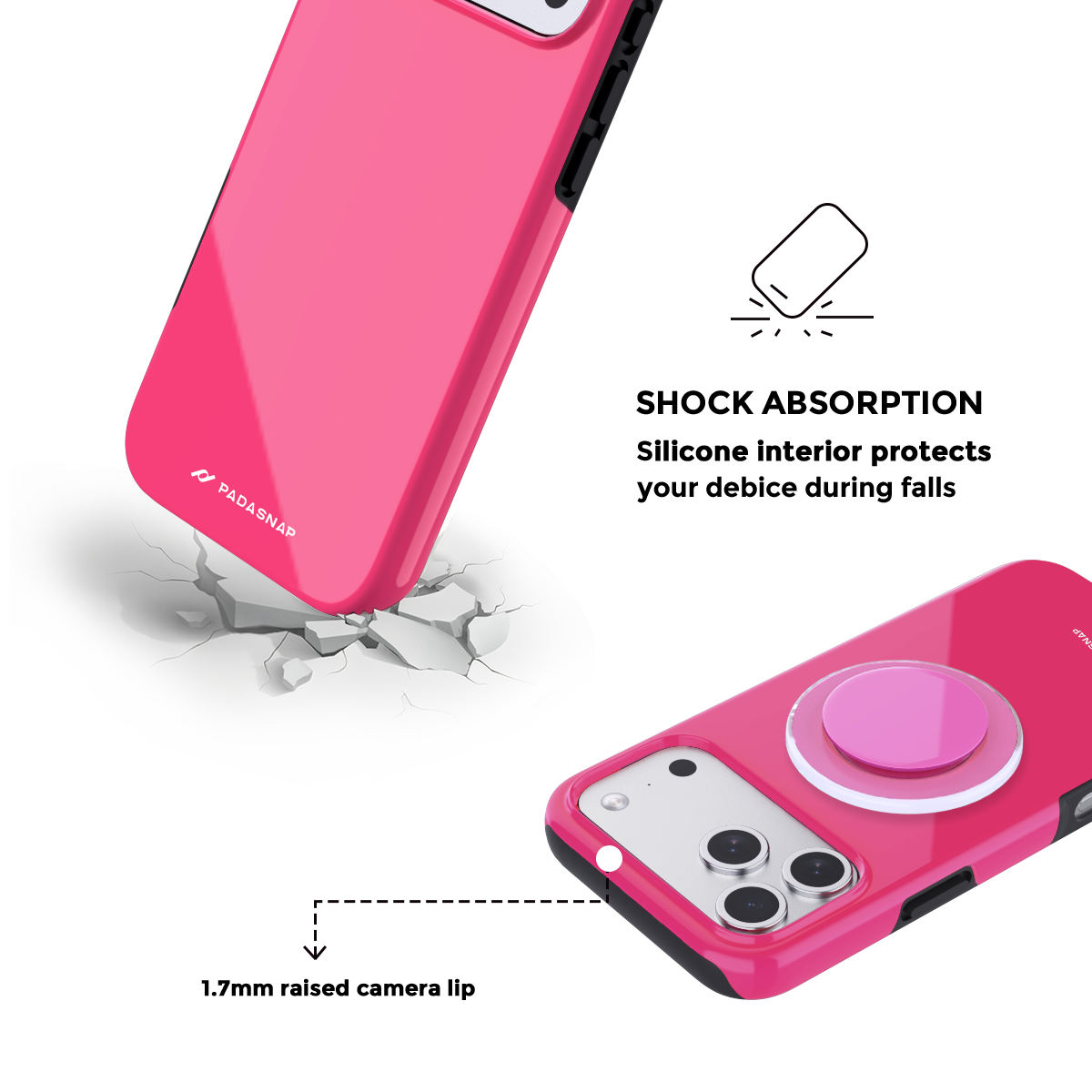 MonoTone | Rose MagSafe Phone Case Grip Set