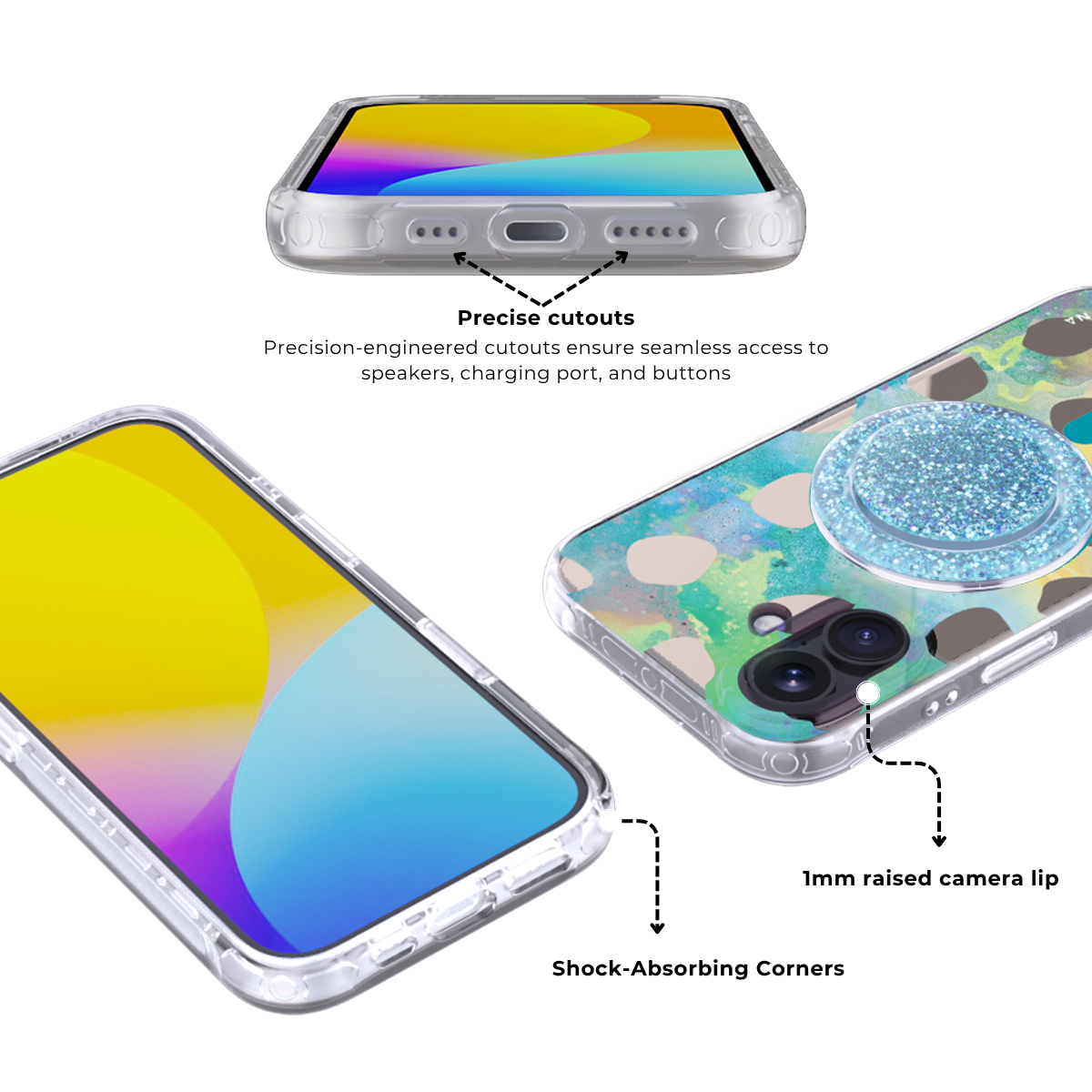 DreamCanvas | Blue MagSafe Phone Case Grip Set