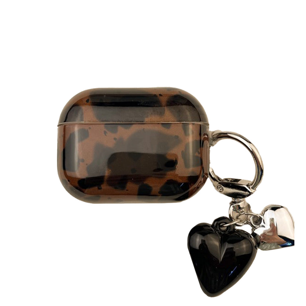 Resin Amber Heart Airpods Case