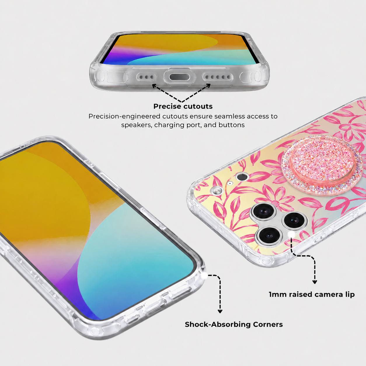 Solar Bloom MagSafe Phone Case Grip Set