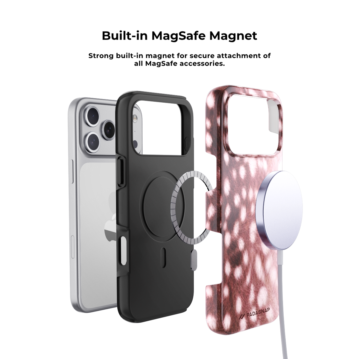 Sakura Deer MagSafe Phone Case Grip Set