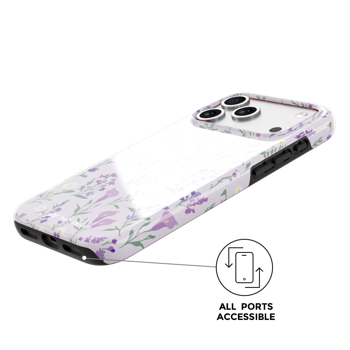 Lilac Ditsy MagSafe Phone Case Grip Set