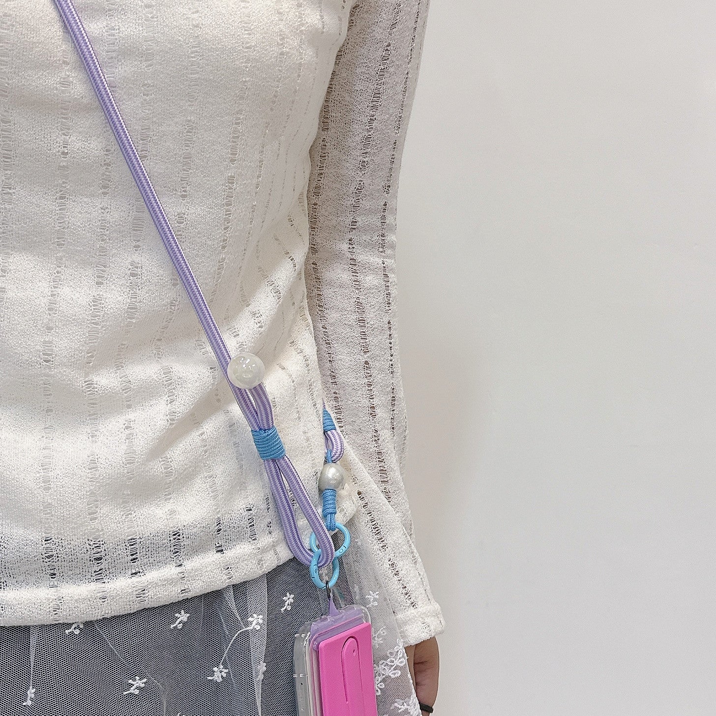 Dopamine Pearl Strap | StripeLoom Phone Charm