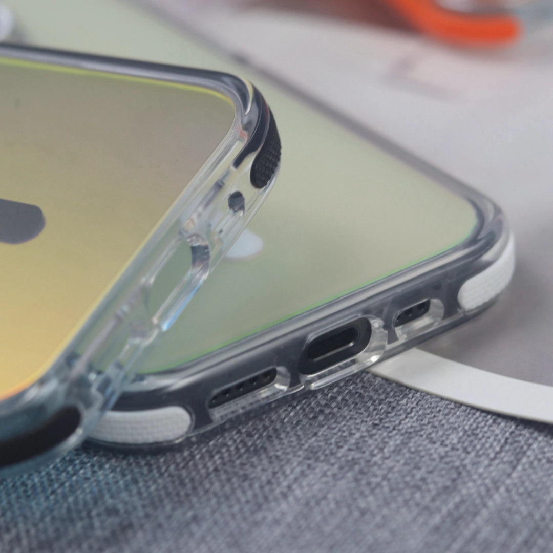 Laser Gradient MagSafe Phone Case With Lens Protection Bracket
