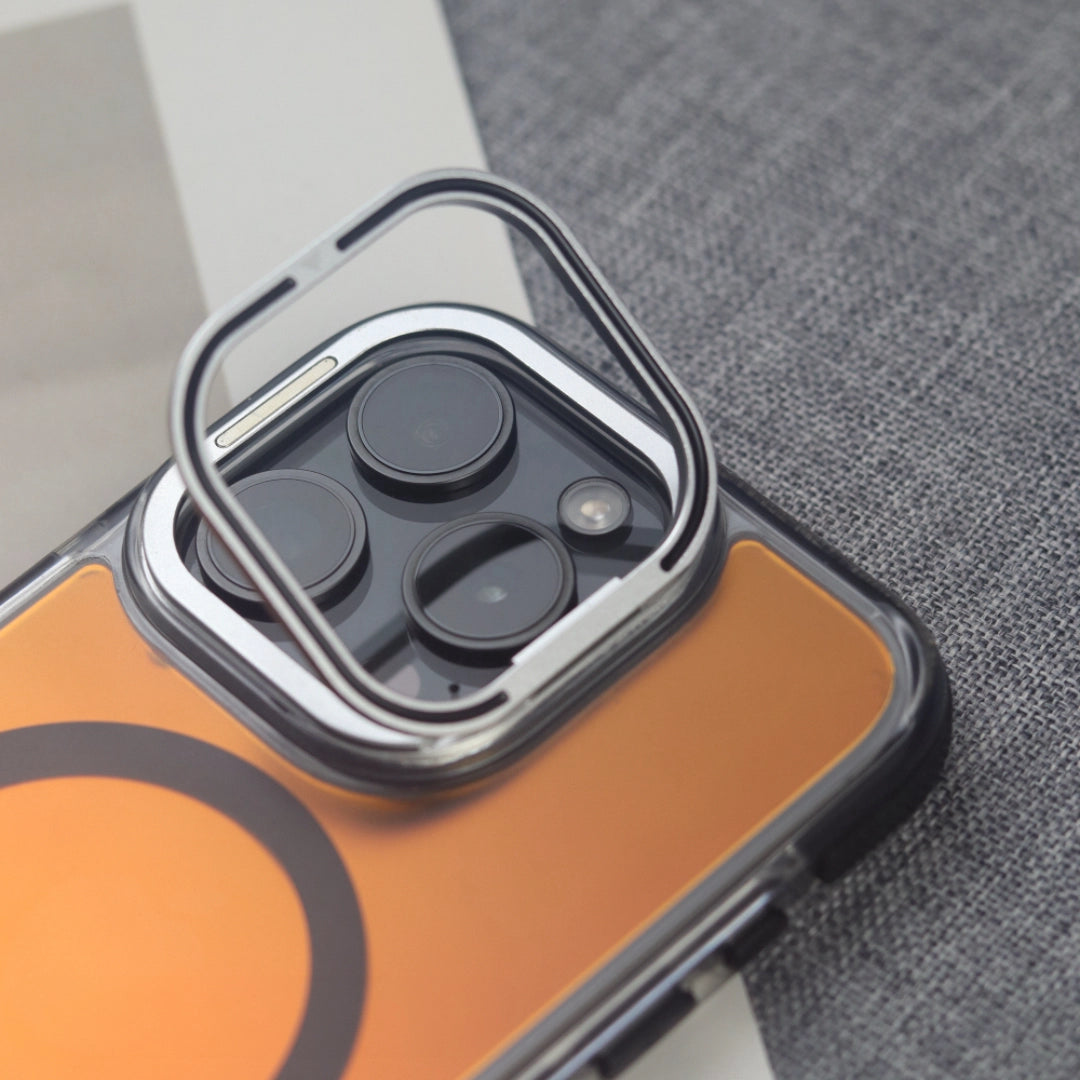 Laser Gradient MagSafe Phone Case With Lens Protection Bracket