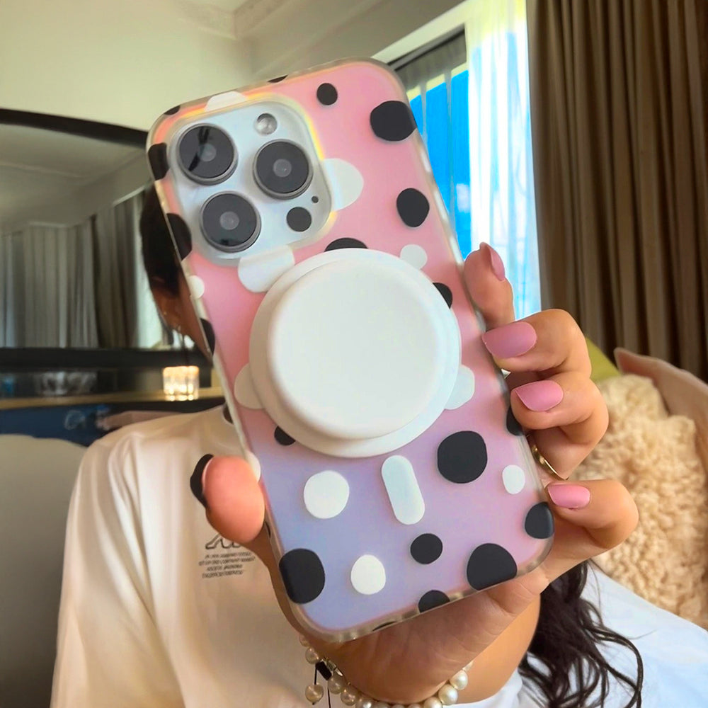 Opalescent Polka Dot | MagSafe Phone Case With Grip