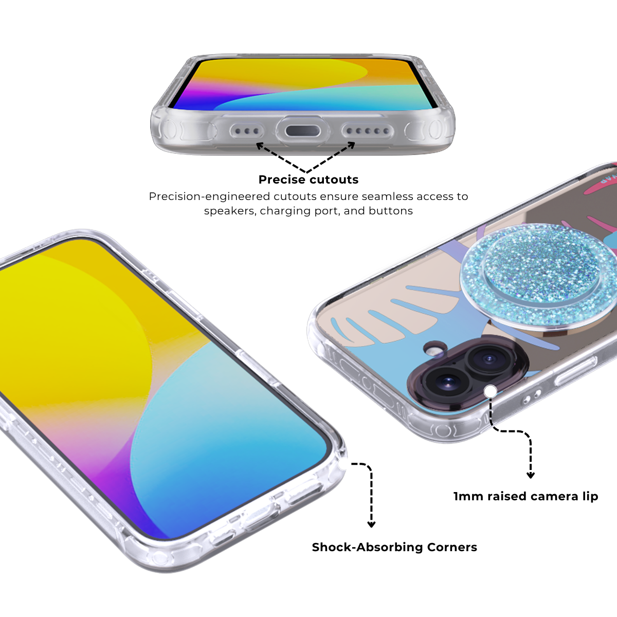 GreenScape | Purple MagSafe Phone Case Grip Set