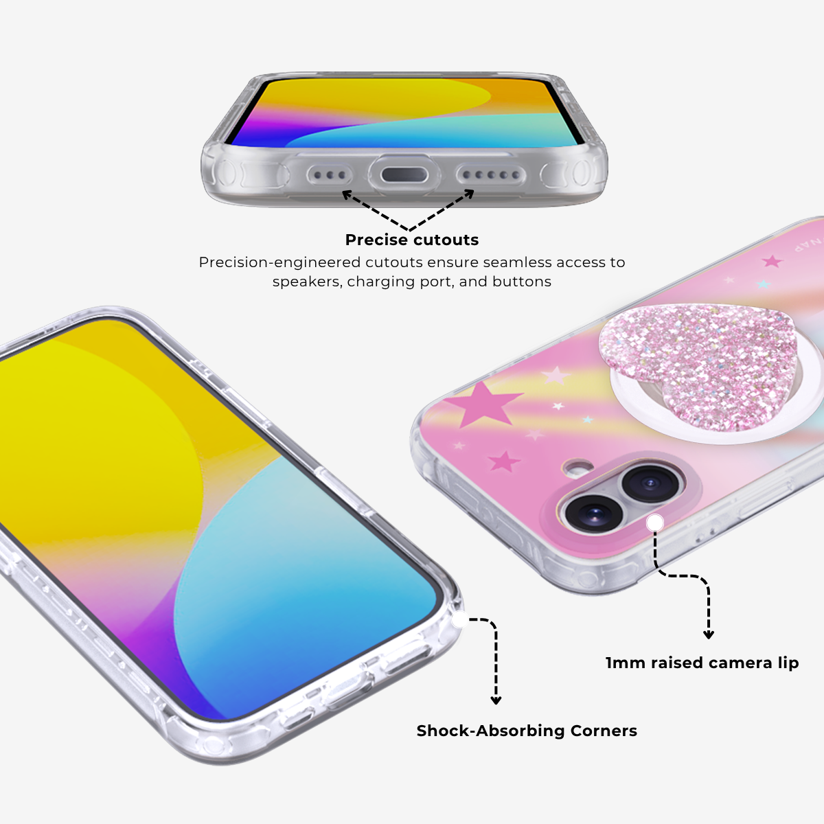 Cosmic Shards | Purple MagSafe Phone Case Grip Set