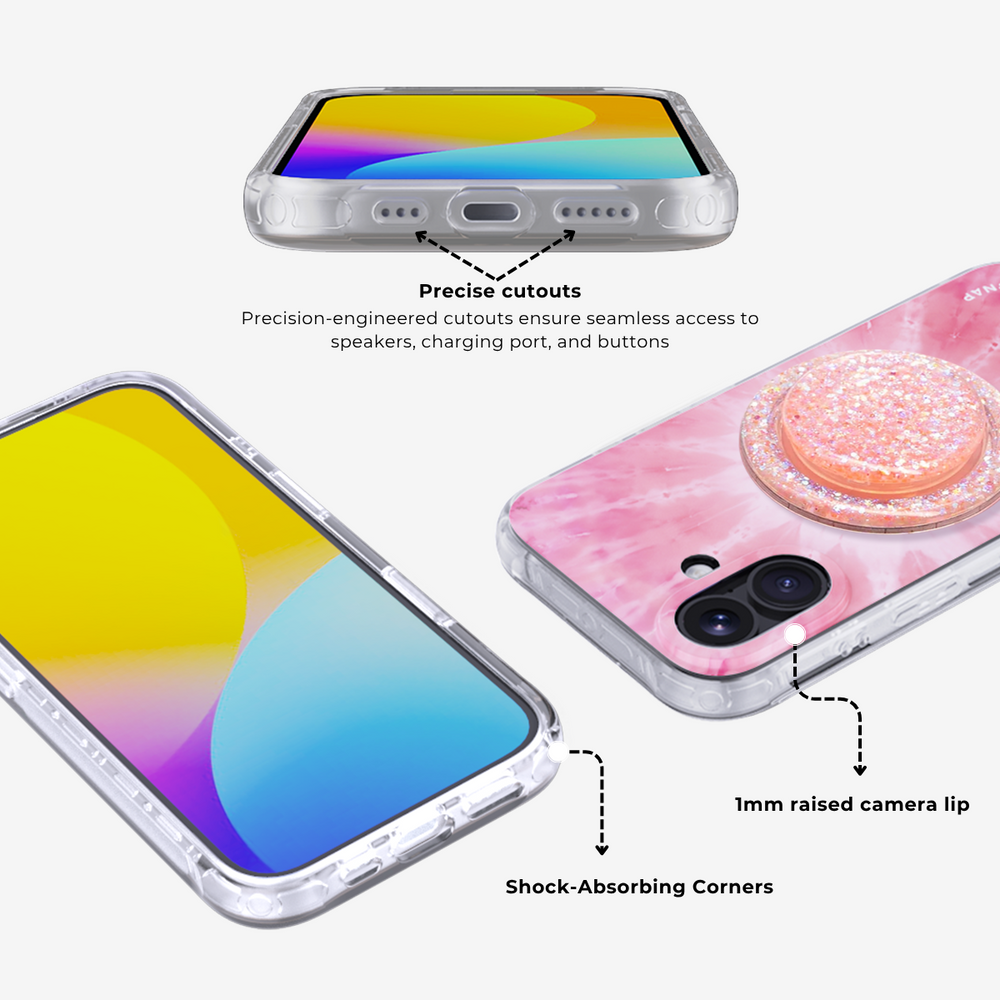 Tie-Dye Spark | Purple MagSafe Phone Case Grip Set