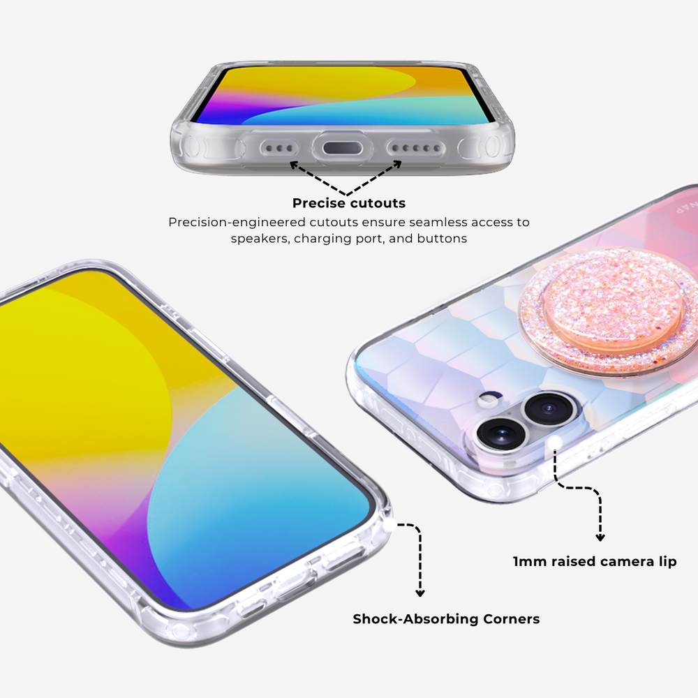 Fully Upgraded—Opaque!Vacay Glow MagSafe Phone Case Grip Set