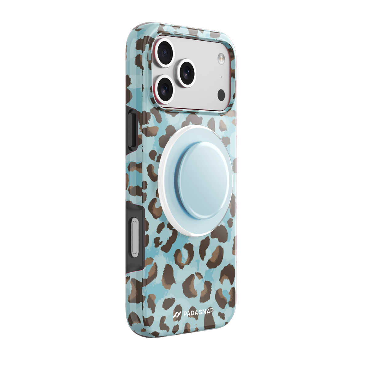 Blue Leopard MagSafe Phone Case Grip Set