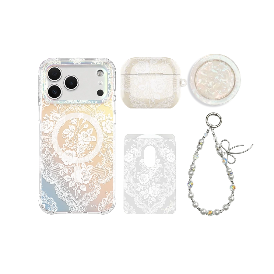 Gilded Rose Opal MagSafe Phone Case Bundle Set