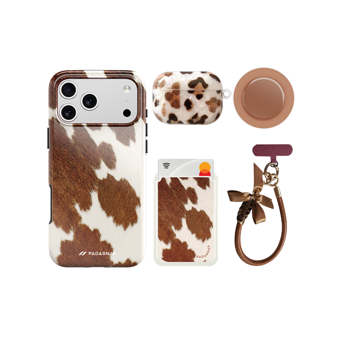 Cow Print iPhone Bundle Set