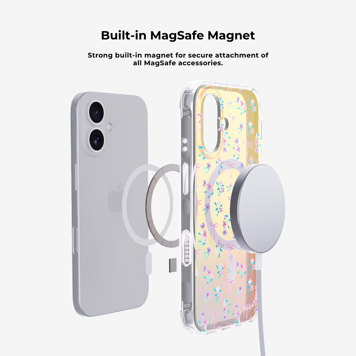 Cottage Bloom|Pink MagSafe Phone Case Grip Set