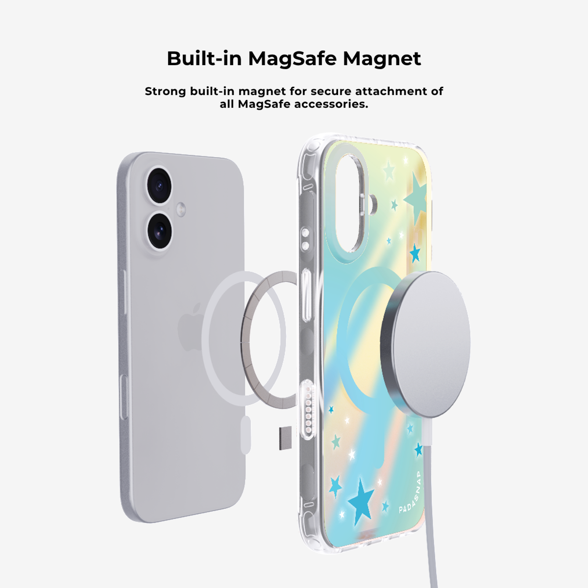 Cosmic Shards | Purple MagSafe Phone Case Grip Set