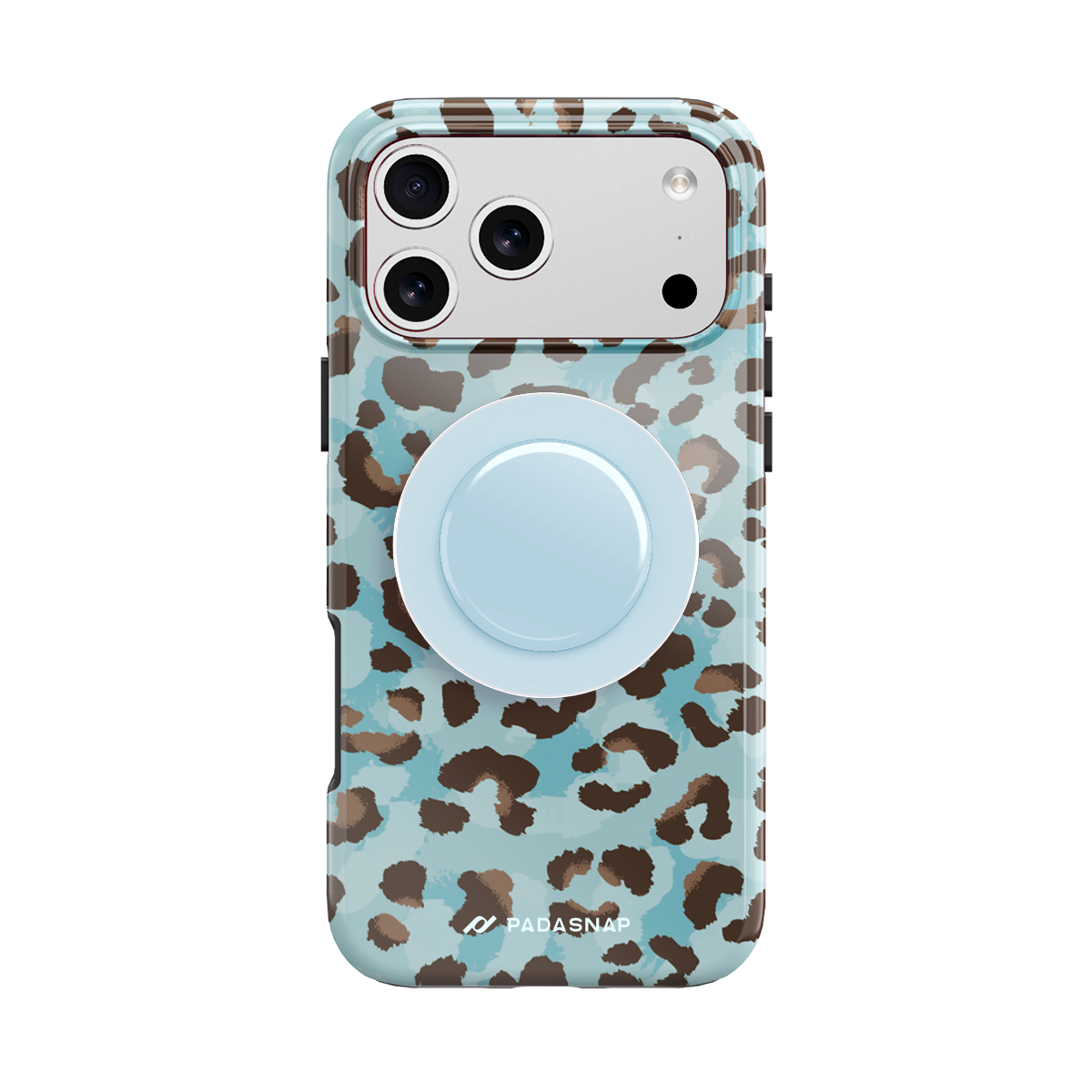 Blue Leopard MagSafe Phone Case Grip Set