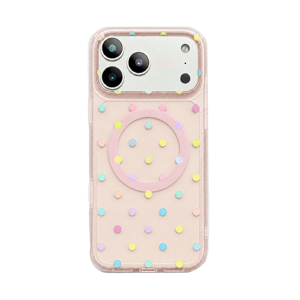 Colorful Dots Clear MagSafe Phone Case