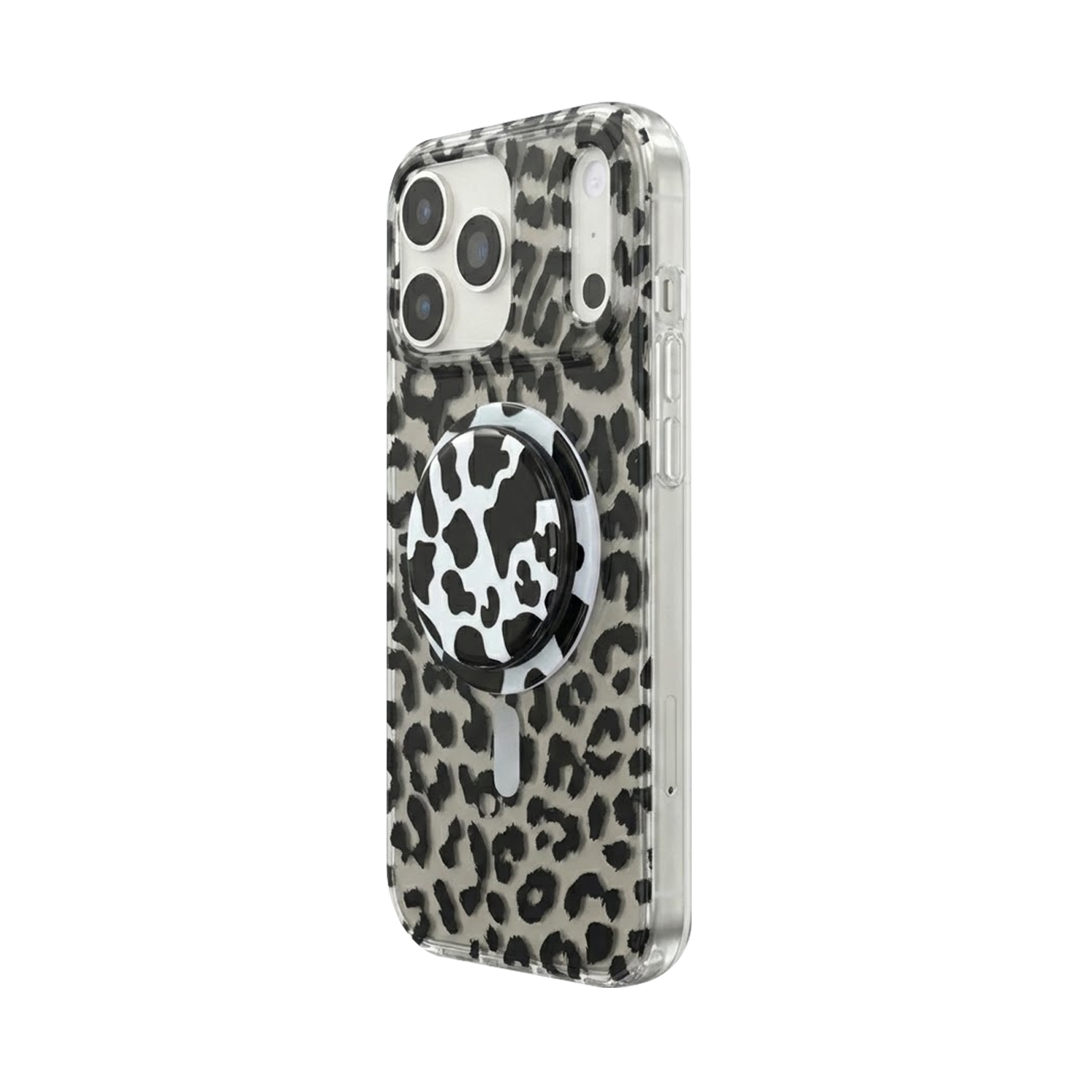 Cool Leopard | Silver MagSafe Phone Case Grip Set