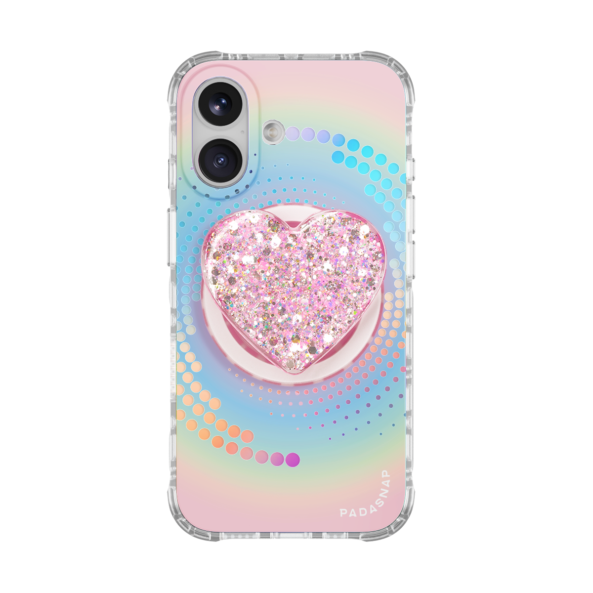 Rainbow Wave Heart MagSafe Phone Case Grip Set