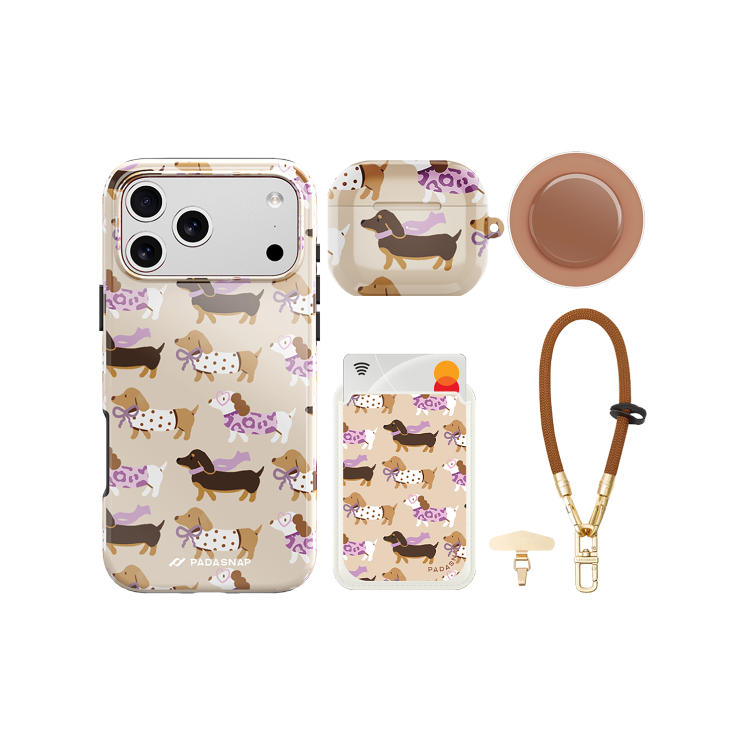 EverTail Love Dachshund iPhone Bundle Set