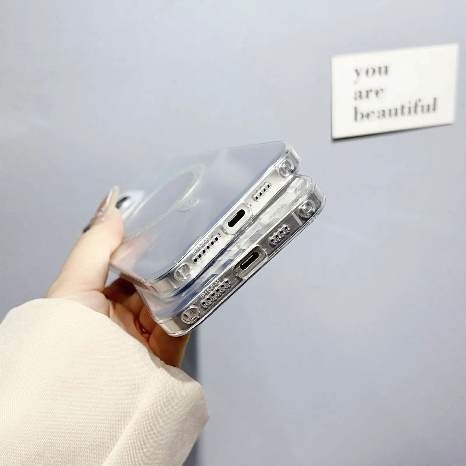 Iridescent Silver Glitter|MagSafe Phone Case - PadaSnap